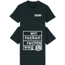 T-Shirt Rock am Berg - Wir rocken rechts weg (schwarz)
