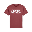 T-Shirt Opor - Logo burgund XL
