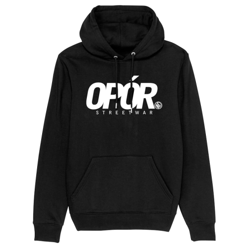 Hoodie Opor - Logo schwarz XS