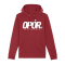 Hoodie Opor - Logo burgund S