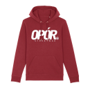 Hoodie Opor - Logo burgund L