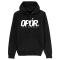 Hoodie Opor - Logo schwarz S